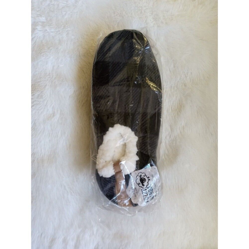 Fuzzy Babba Men's Sherpa Lined Slipper Socks (L/XL  10-12) Gray & Black … - Picture 7 of 8